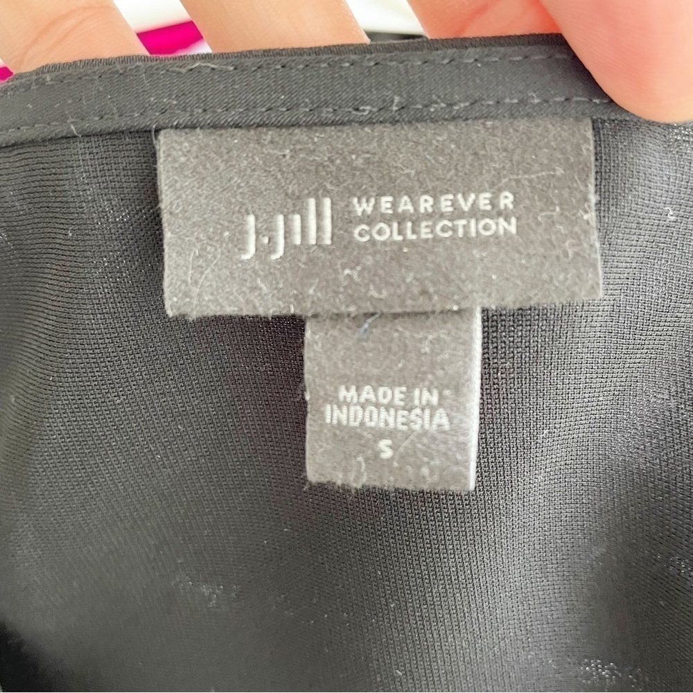J. Jill Wearever Collection Black Relaxed Short Sleeve Dress Women’s Size Small - Picture 7 of 9